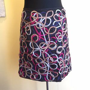 Tangerine Jill 100% Silk Skirt